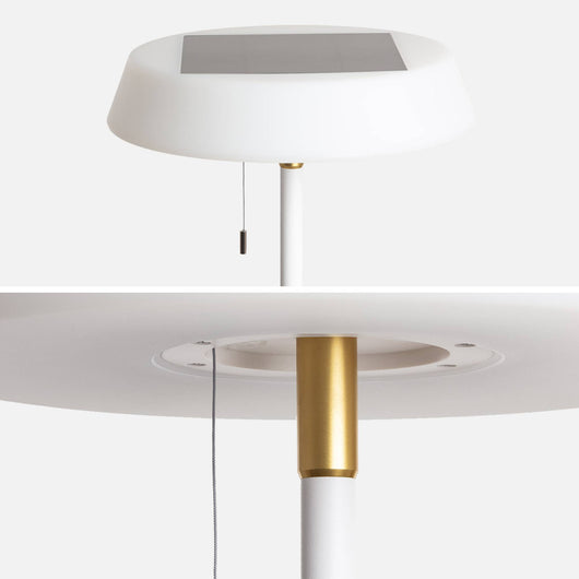 Lampione solare a led da esterno, 150cm, bianco