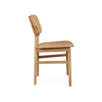 Set di 2 sedie in legno di hevea, marrone naturale