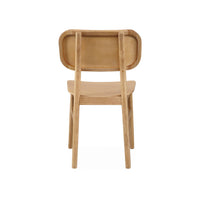 Set di 2 sedie in legno di hevea, marrone naturale