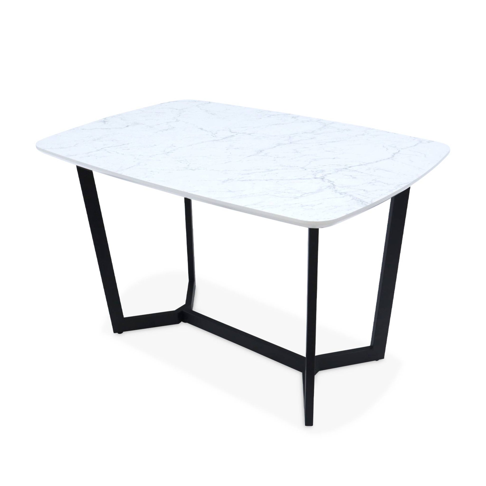 tavolo da pranzo da 4 a 6 posti con effetto marmo, 120 cm l sweeek