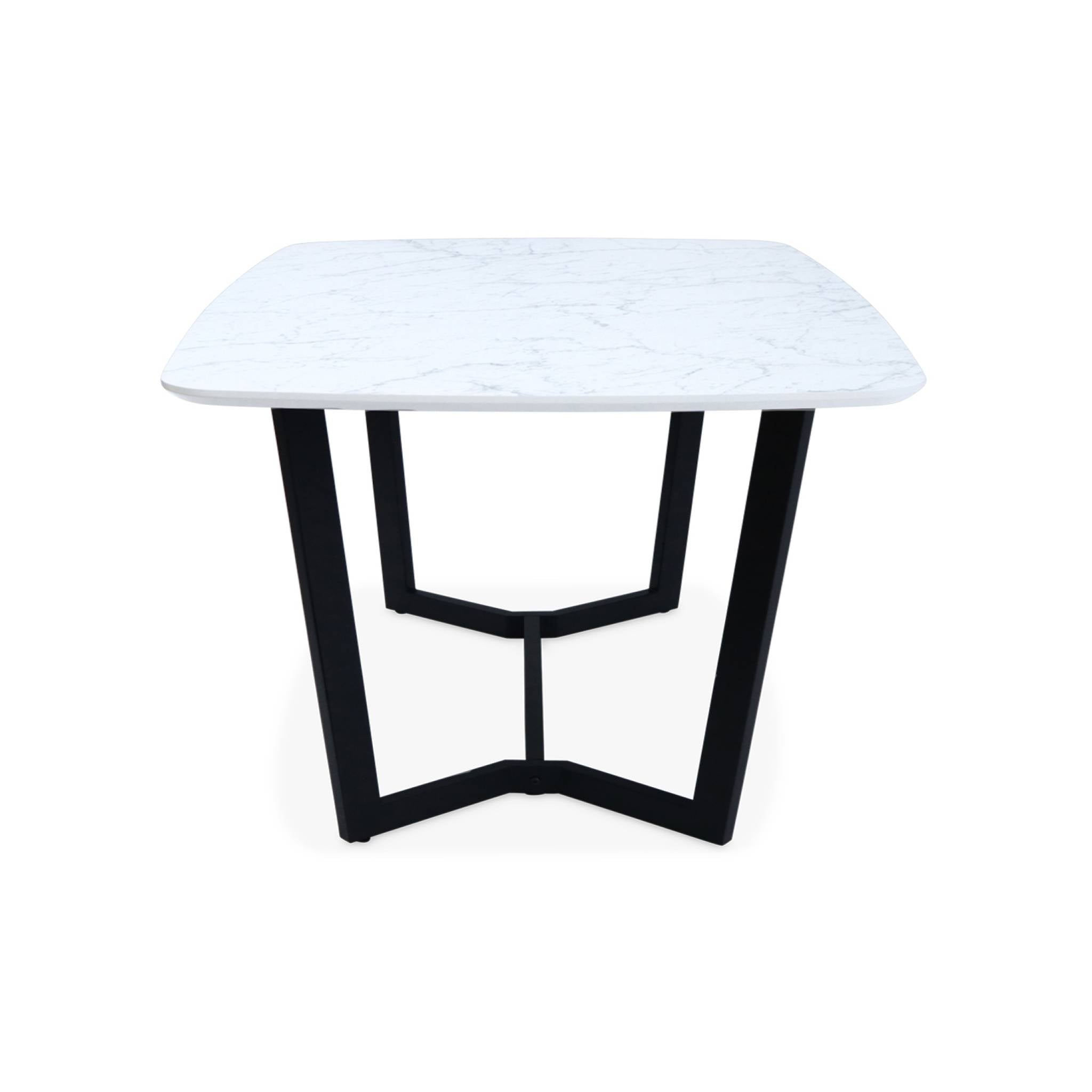 tavolo da pranzo da 4 a 6 posti con effetto marmo, 120 cm l sweeek