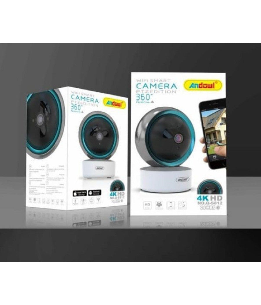 Ip Camera Smart Camera Multifunzione Wifi Q-s812 Rotazione 355° 2 Mp Nightvision         