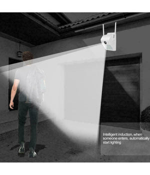 Ip Camera Wifi Esterno 2mp 1080p Led Lampada Solare Ip66 Telecamera Cam Sd Rec         