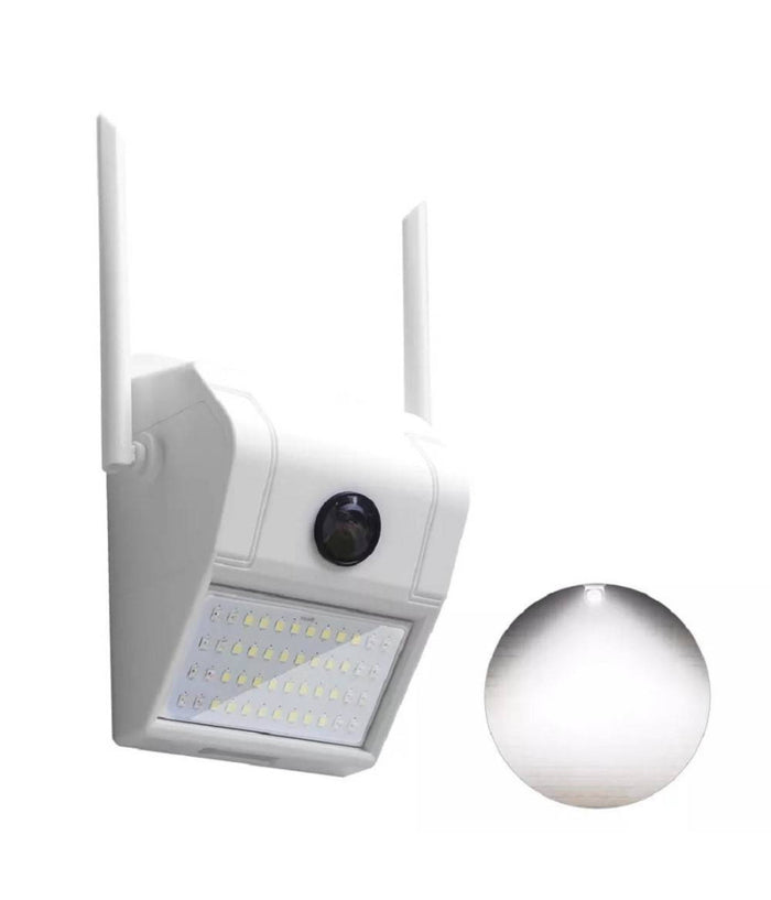 Ip Camera Wifi Esterno 3mp 1080p Led Lampada Solare Ip66 Telecamera Cam Microsd         