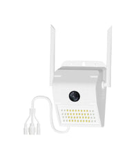 Ip Camera Wifi Esterno 3mp 1080p Led Lampada Solare Ip66 Telecamera Cam Microsd         
