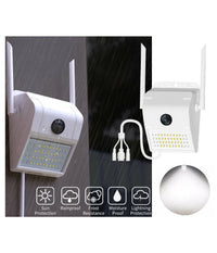 Ip Camera Wifi Esterno 3mp 1080p Led Lampada Solare Ip66 Telecamera Cam Microsd         
