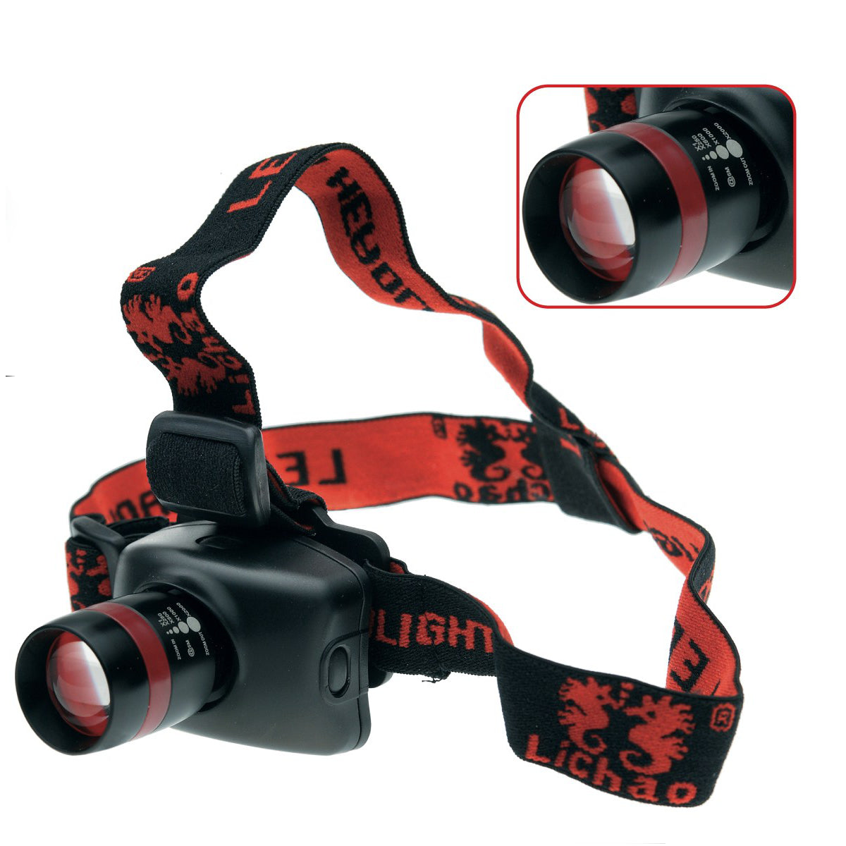 Lampada frontale a led quadro con zoom king-sun 3