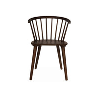 Set di 2 sedie da bar in legno e compensato, marrone scuro naturale