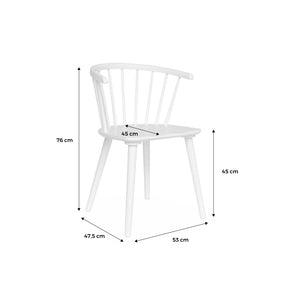 Set di 4 sedie in legno, marrone naturale