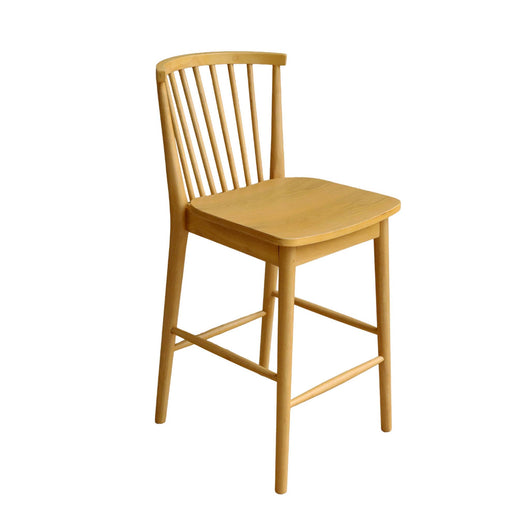 Set di 2 sgabelli da bar con barre di legno di hevea 63cm , marrone