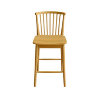 Set di 2 sgabelli da bar con barre di legno di hevea 63cm , marrone