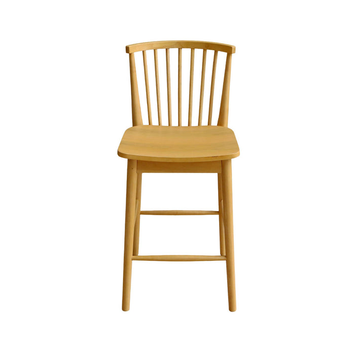 Set di 2 sgabelli da bar con barre di legno di hevea 63cm , marrone