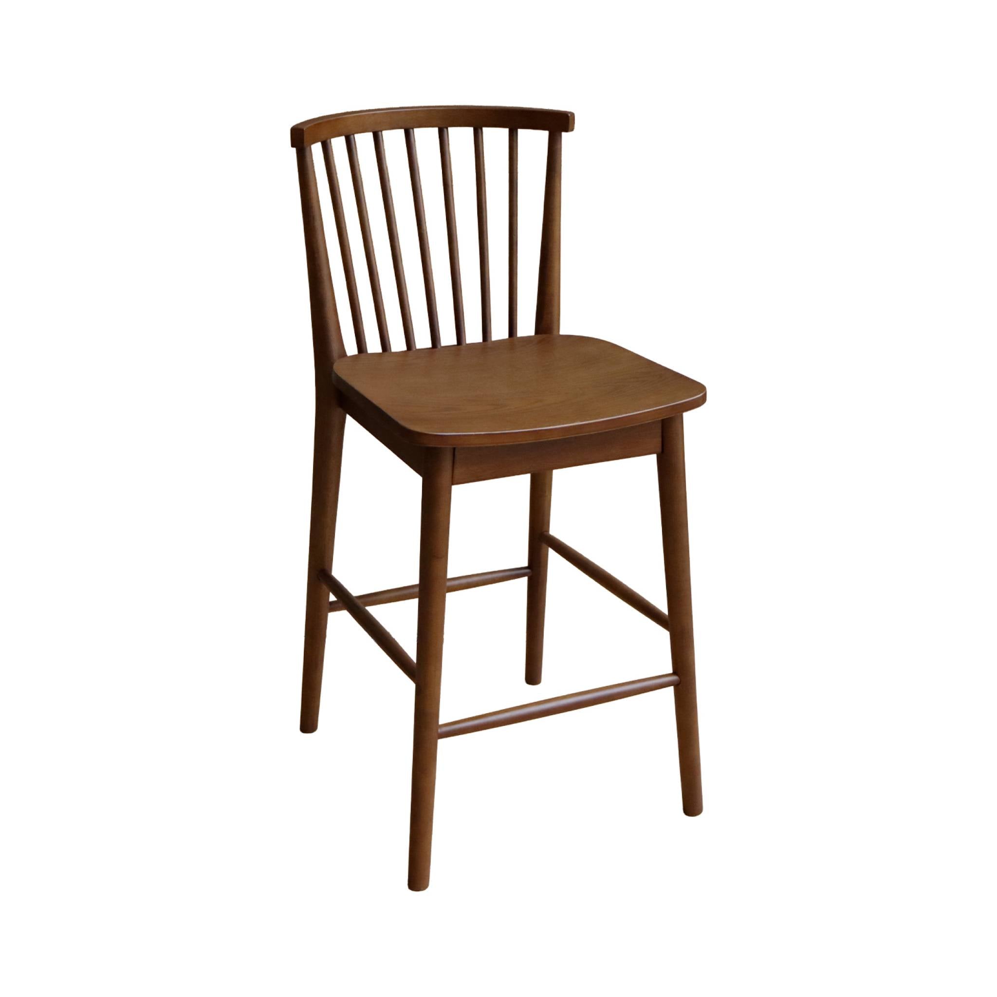 Set di 2 sgabelli da bar con barre di legno di hevea 63cm , marrone