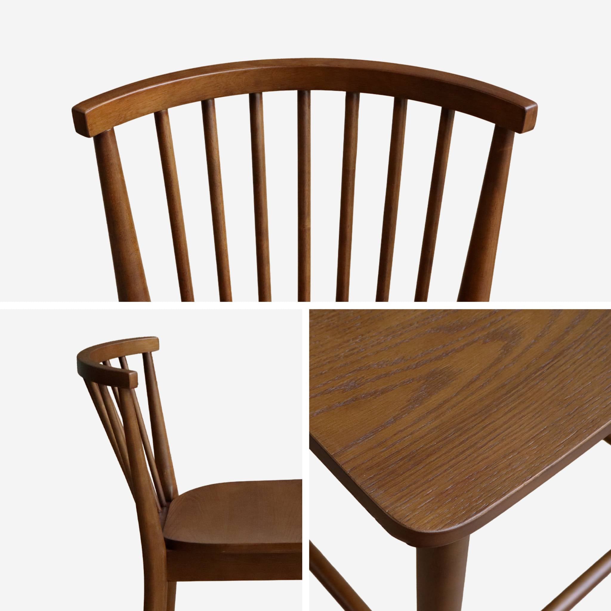 Set di 2 sgabelli da bar con barre di legno di hevea 63cm , marrone