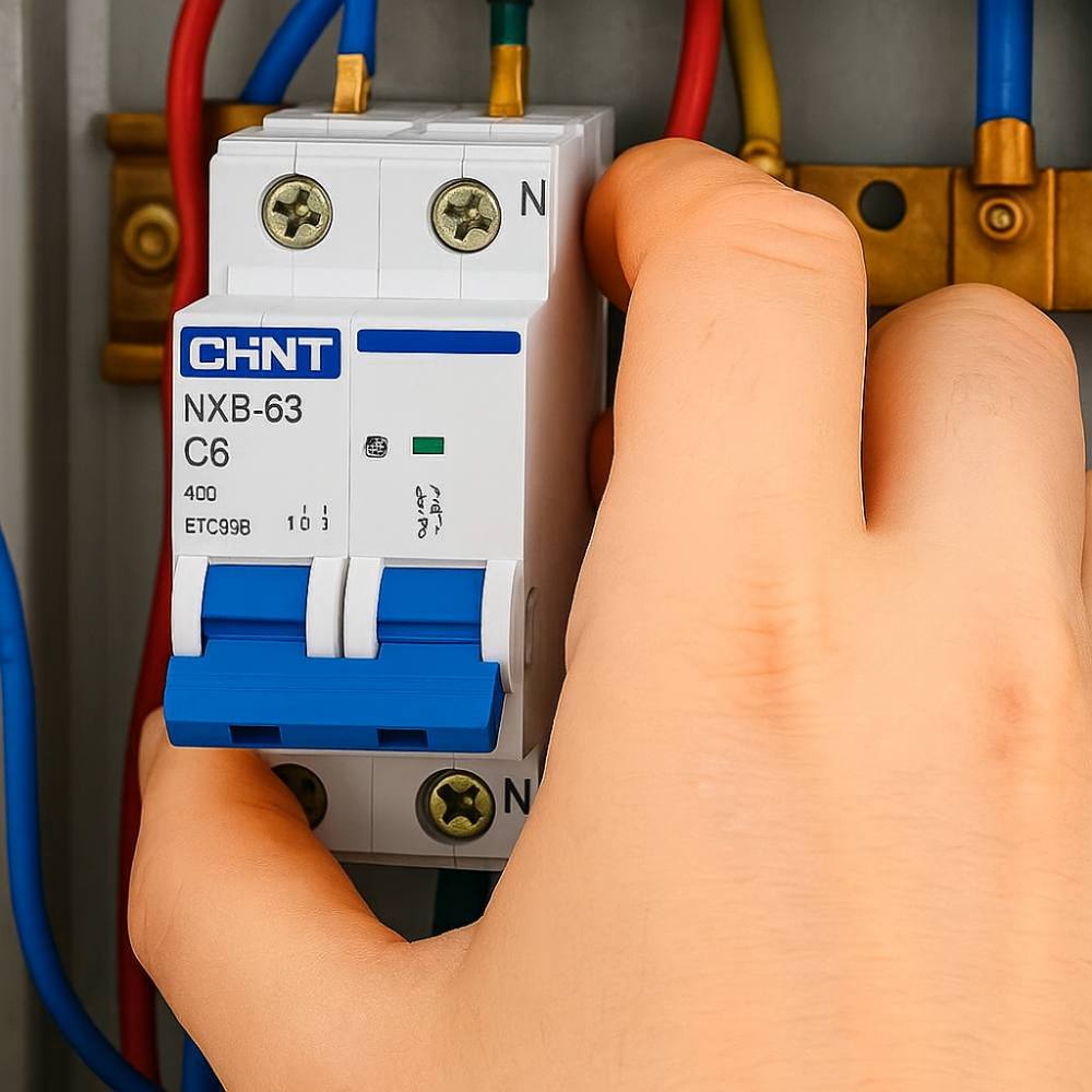 Chint 296747 interruttore magnetotermico serie nxb-63s c6 1p+n 4,5ka