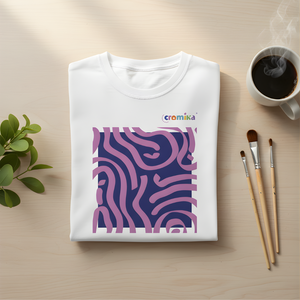 T-shirt cromika arte e colore in cotone naturale *** misura extralarge - xl, modello cromika waves, confezione 1