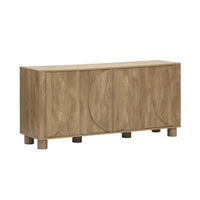 Credenza esotica effetto legno di mango 4 ante 155cm, albero di mango