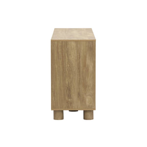 Credenza esotica effetto legno di mango 4 ante 155cm, albero di mango