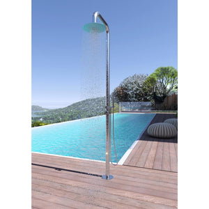 colonna doccia acciaio inox summer a pavimento da giardino da esterno outdoor *** finitura- spazzolato, confezione 1