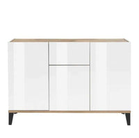 Credenza 120x40cm design moderno 3 ante cassetto soggiorno Rachel Wood