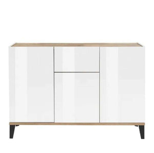 Credenza 120x40cm design moderno 3 ante cassetto soggiorno Rachel Wood
