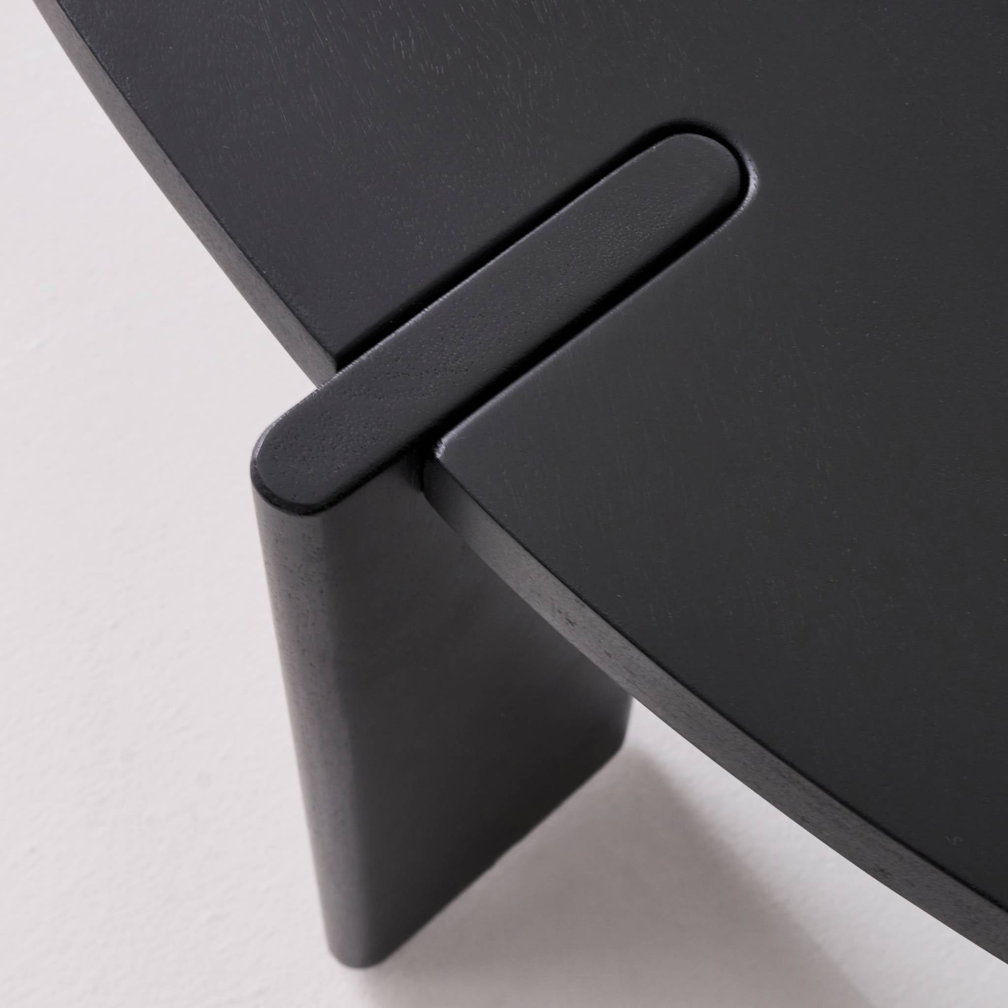 Tavolino ovale in legno di mango massiccio, 120cm, nero