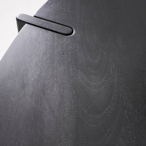 Tavolino ovale in legno di mango massiccio, 120cm, nero