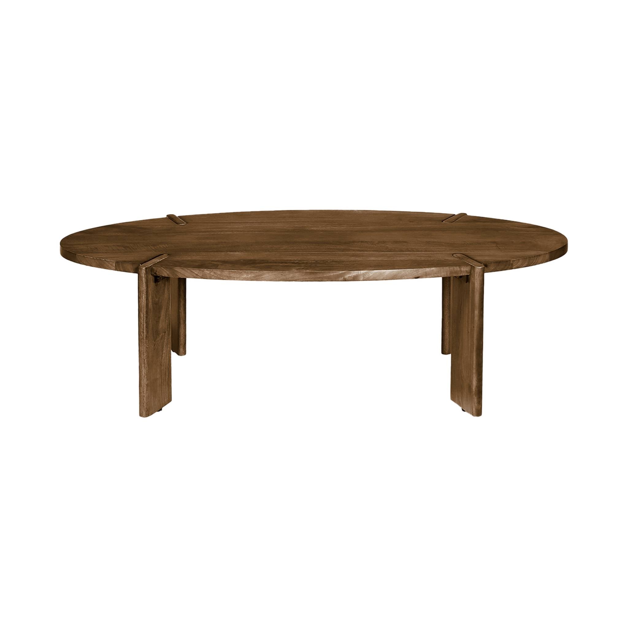 Tavolino ovale in legno di mango massiccio 120 cm i sweeek