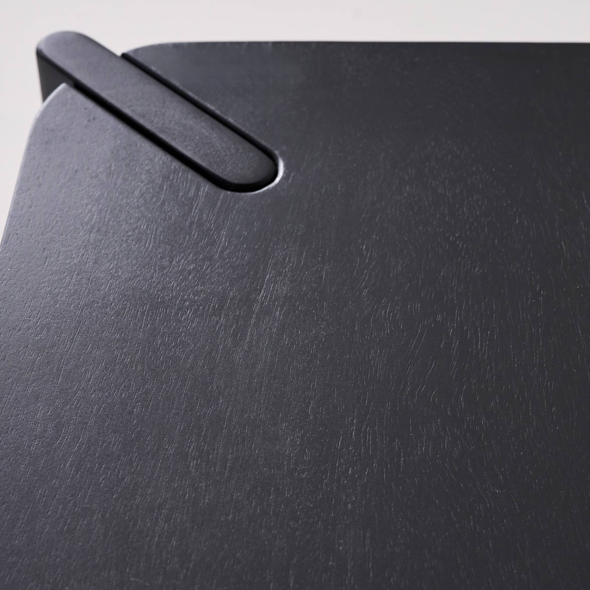 Tavolino esotico quadrato in legno massiccio, 80cm, nero