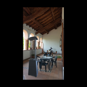 Iris fungo riscaldante a bioetanolo da esterno con ruote