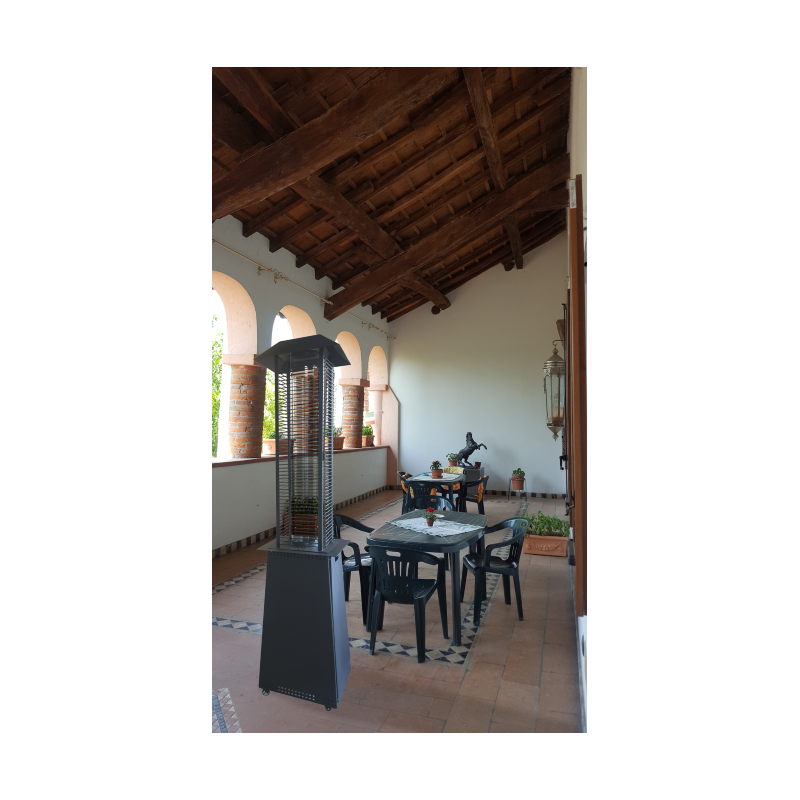 Iris fungo riscaldante a bioetanolo da esterno con ruote