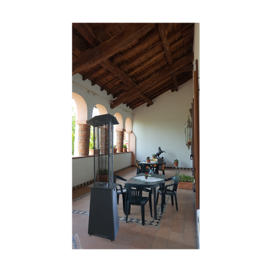 Iris fungo riscaldante a bioetanolo da esterno con ruote