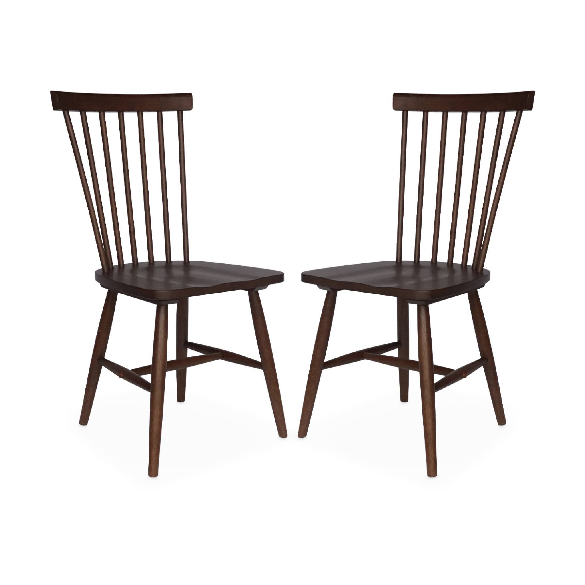 Set di 2 sedie da pranzo in legno, impilabili stile vintage retrò,