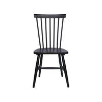 Set di 4 sedie in legno di hevea, nero