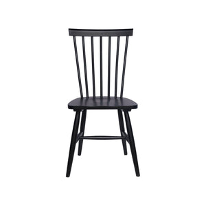 Set di 4 sedie in legno di hevea, nero