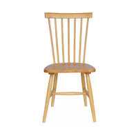 Set di 4 sedie a doghe in legno di gomma naturale | sweeek