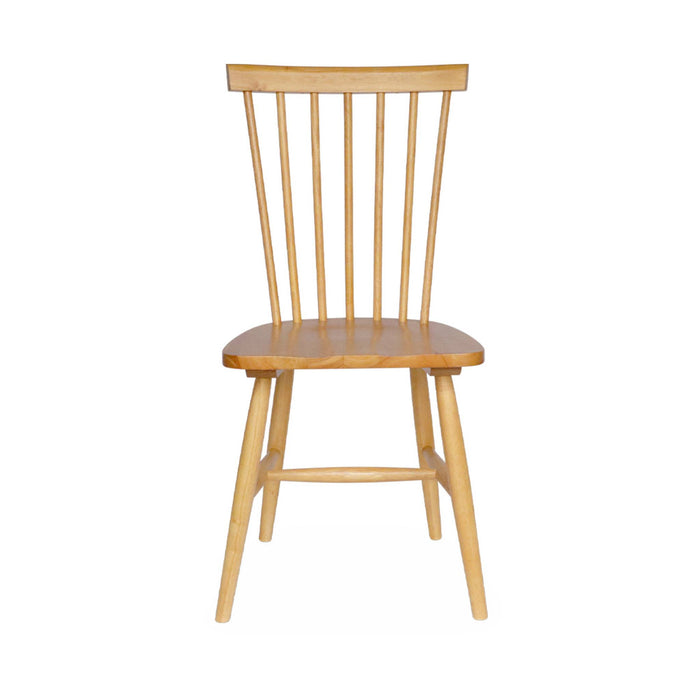 Set di 4 sedie a doghe in legno di gomma naturale | sweeek