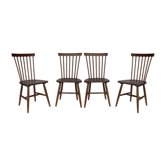 Set di 4 sedie in legno di hevea, marrone