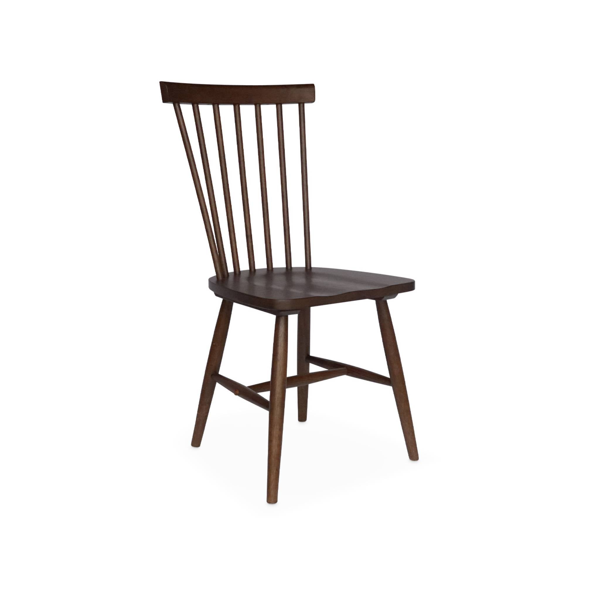 Set di 4 sedie in legno di hevea, marrone