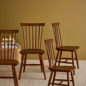 Set di 4 sedie in legno di hevea, marrone