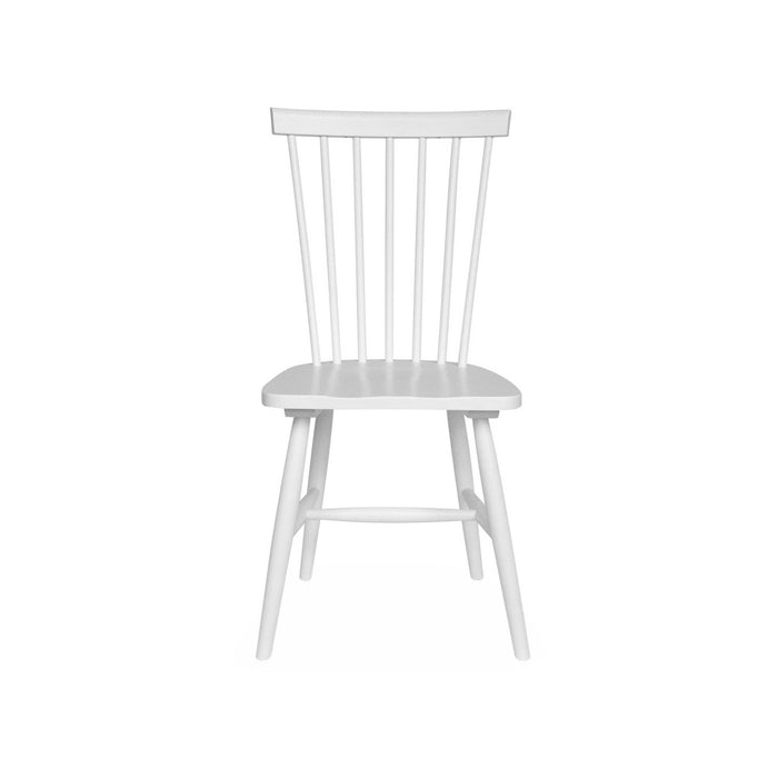 Set di 4 sedie in legno di hevea, bianco