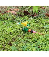 Irrigatore Giardino Spruzzatore Prato Picchetto Puntale 3 Braccia 360° Annaffia         