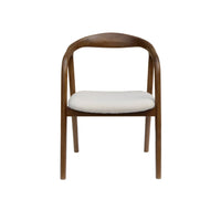 Set di 2 sedie in legno di hevea e bouclé, marrone