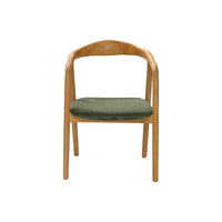 Set di 2 sedie vintage in legno di hevea e velluto a coste, marrone