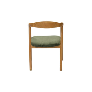 Set di 2 sedie vintage in legno di hevea e velluto a coste, marrone