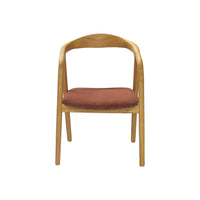 Set di 2 sedie vintage in legno di hevea e velluto a coste, marrone