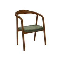 Set di 2 sedie vintage in legno di hevea tinto noce e velluto a coste,