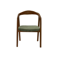 Set di 2 sedie vintage in legno di hevea tinto noce e velluto a coste,