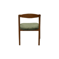 Set di 2 sedie vintage in legno di hevea tinto noce e velluto a coste,