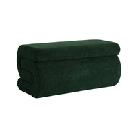 Panca design rivestimento bouclé 1-2 posti, verde